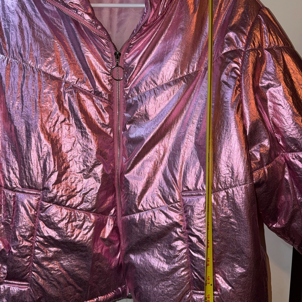TCEC Metallic Pink Women's Puffer Jacket - Picture 4 of 4